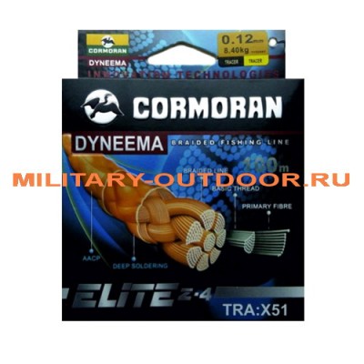 Шнур плетёный Cormoran Elite Z-4 0,12mm/100m/8.40kg Grey